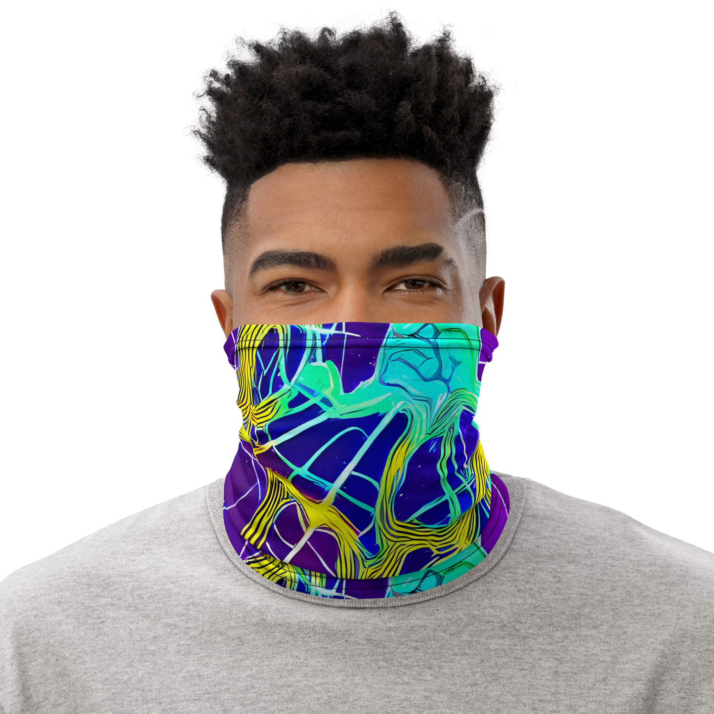 Neck Gaiter - Neon Jungle Rhapsody