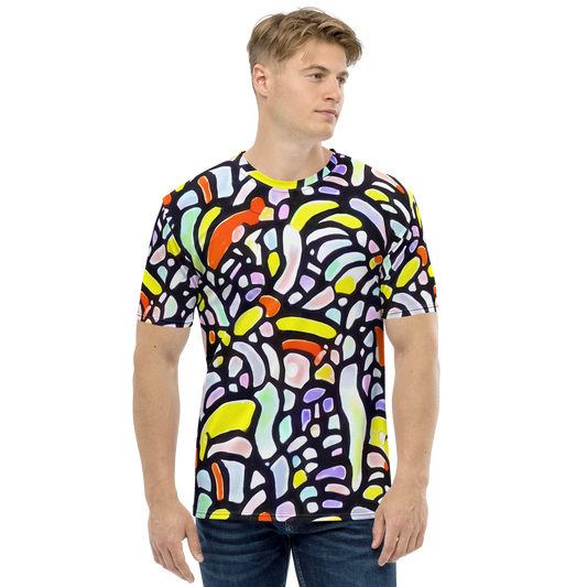 Men's Crew Neck T-Shirt - Cubist Carousel