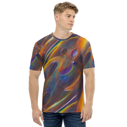 Men's Crew Neck T-Shirt - Pre-Raphaelite Ripple