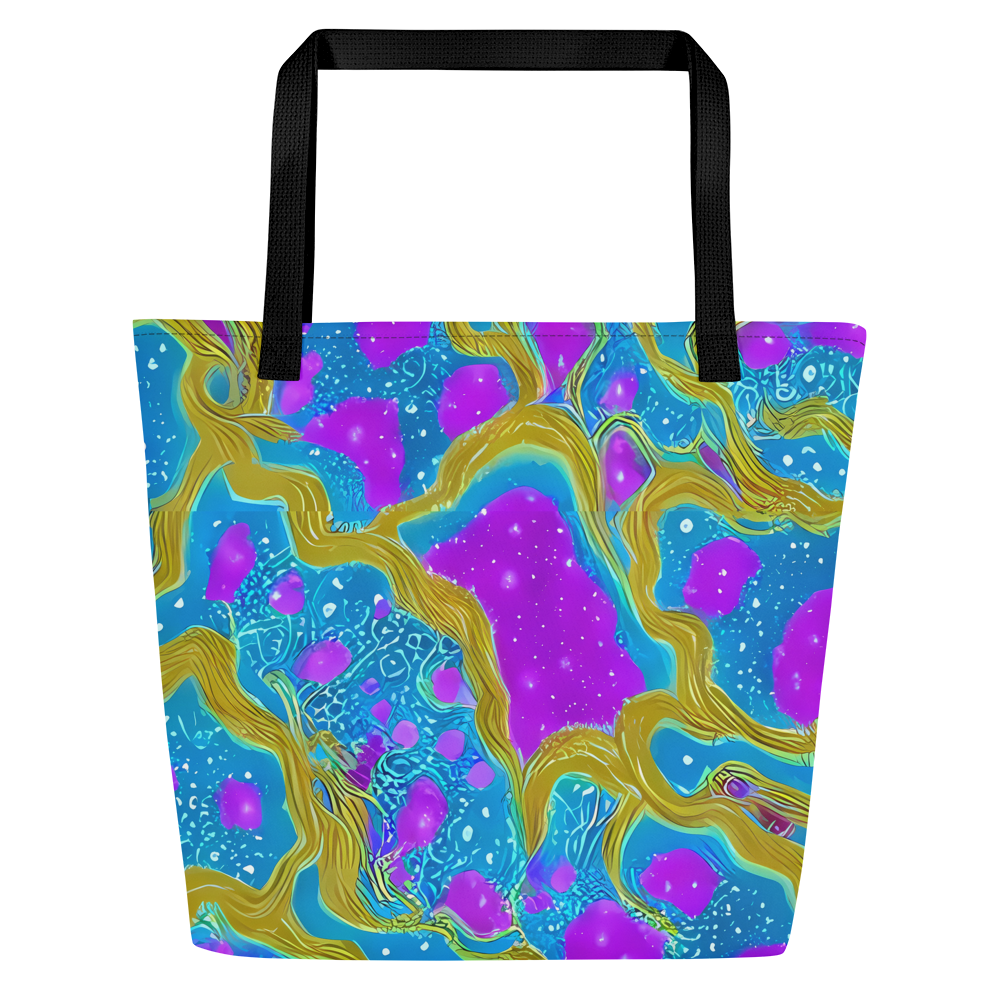 Large Tote Bag w/ Pocket - Mystic Waves