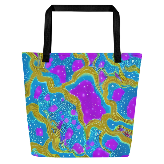 Large Tote Bag w/ Pocket - Mystic Waves