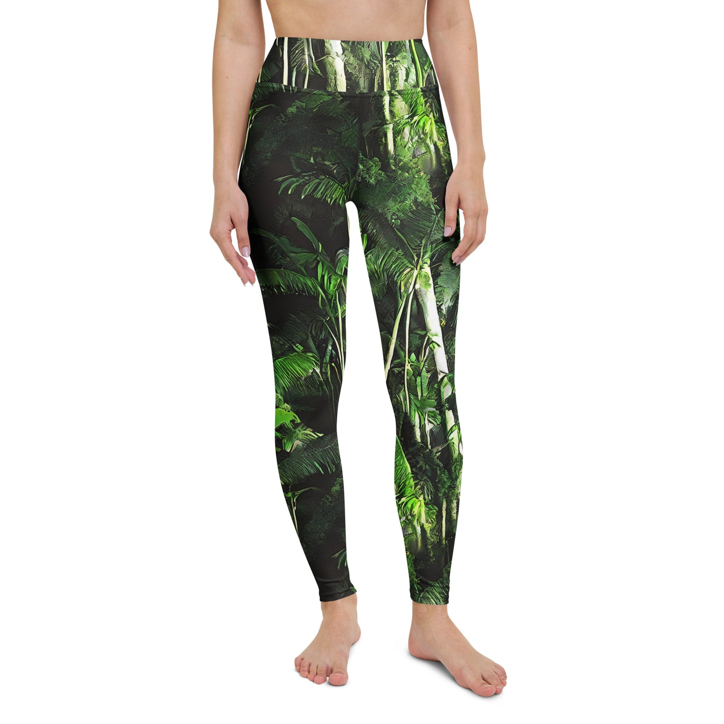 Yoga Leggings - Emerald Canopy