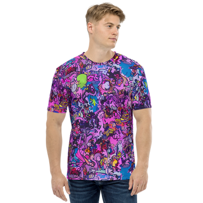 Men's Crew Neck T-Shirt - Chromatic Frenzy