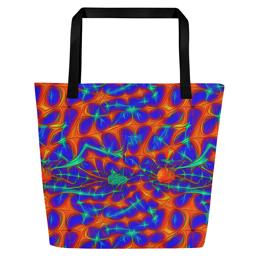 Large Tote Bag w/ Pocket - Nebula Tides