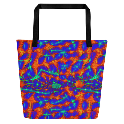 Large Tote Bag w/ Pocket - Nebula Tides