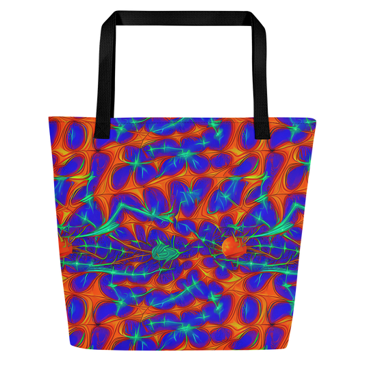 Large Tote Bag w/ Pocket - Nebula Tides