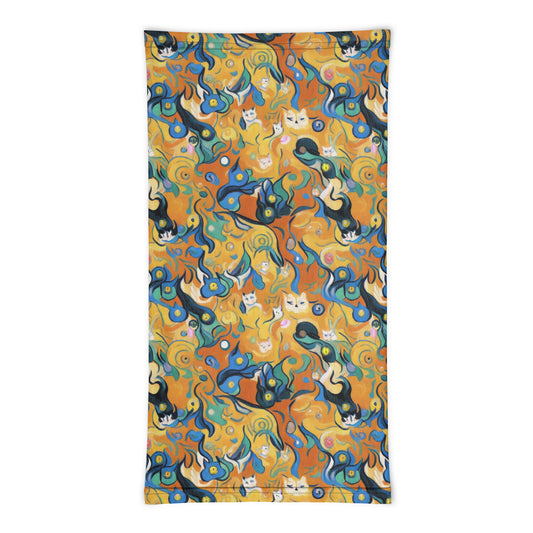 Neck Gaiter - Whimsical Feline Dance