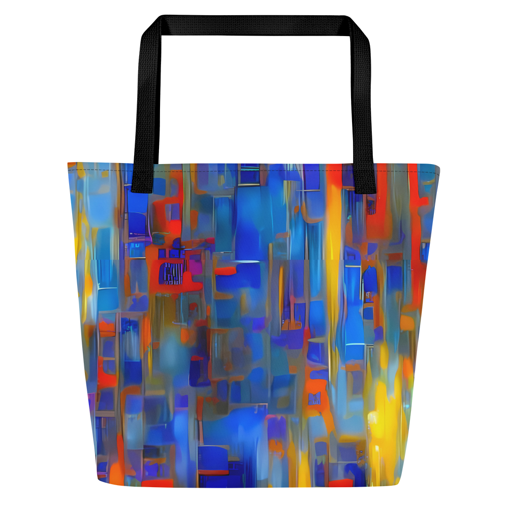 Large Tote Bag w/ Pocket - Neoplastique Flow