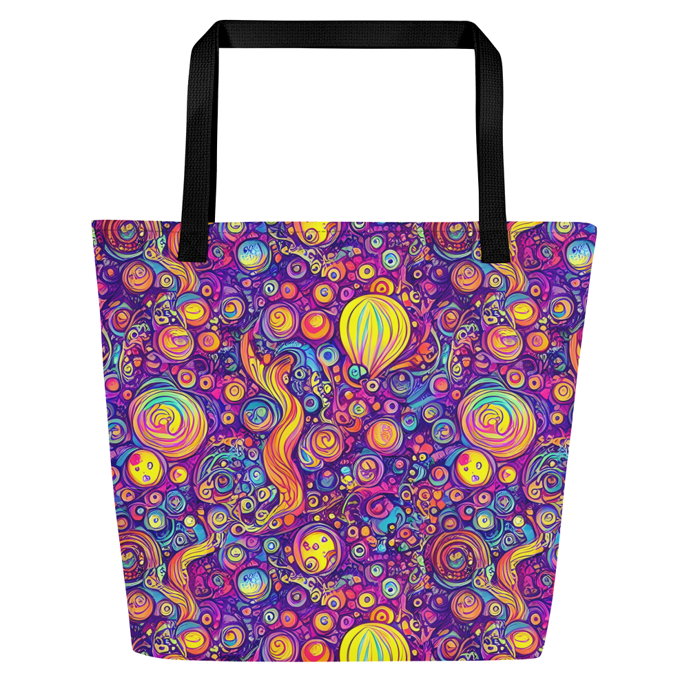Large Tote Bag w/ Pocket - Festival of Whimsy