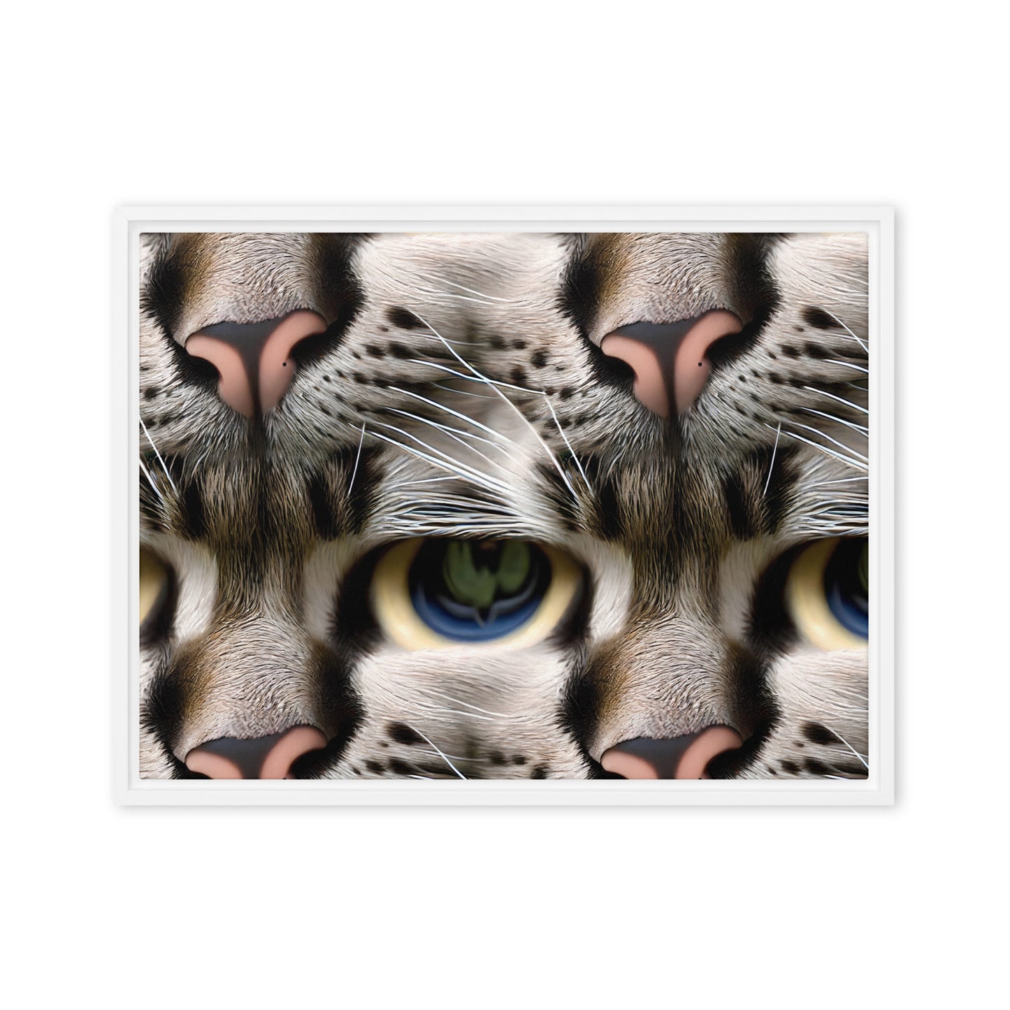 Framed Canvas (in) - Feline Mirage