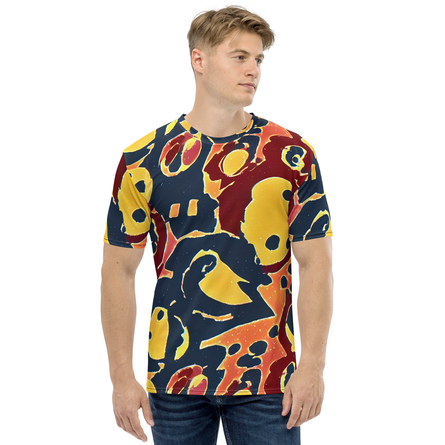 Men's Crew Neck T-Shirt - Sunset Silhouette