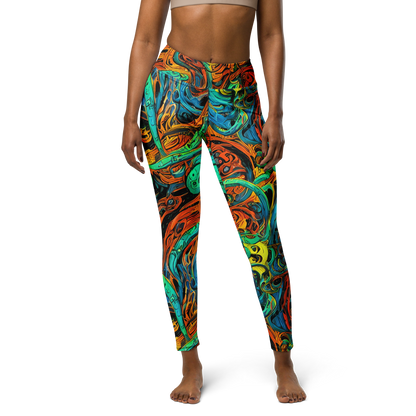 Yoga Leggings - Flaming Mirage