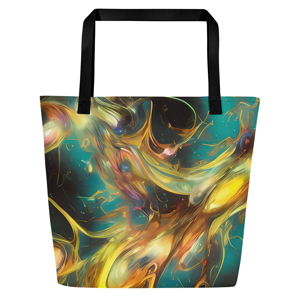 Large Tote Bag w/ Pocket - Elegant Whirl