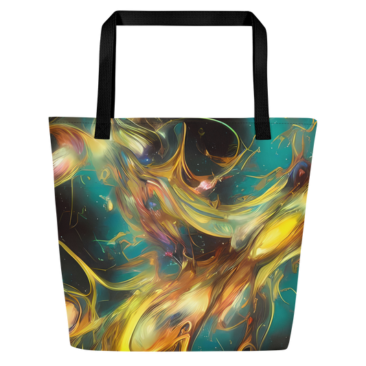 Large Tote Bag w/ Pocket - Elegant Whirl