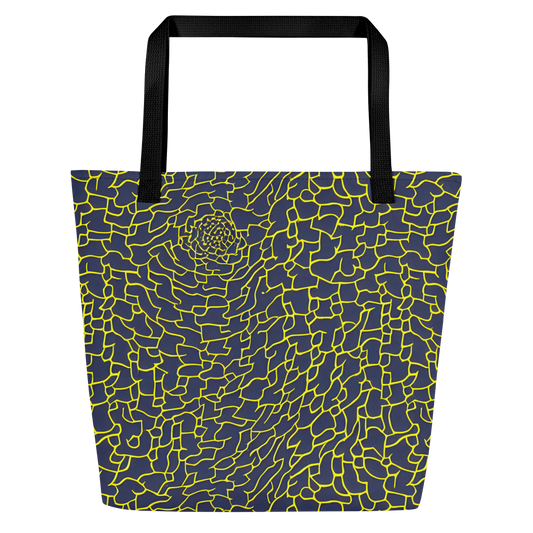 Large Tote Bag w/ Pocket - Nightshade Maze