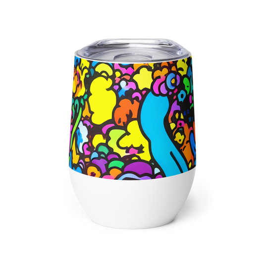 Wine Tumbler - Kaleidoscope Garden