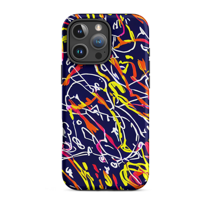 Tough Case for iPhone® - Neon Currents