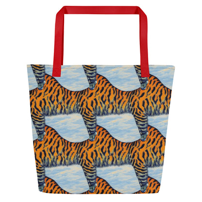 Large Tote Bag w/ Pocket - Tiger's Dream