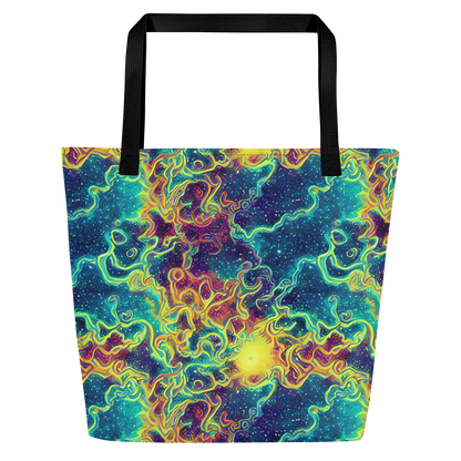 Large Tote Bag w/ Pocket - Echoed Pulses