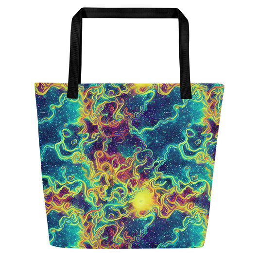 Large Tote Bag w/ Pocket - Echoed Pulses