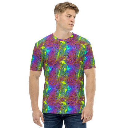 Men's Crew Neck T-Shirt - Prismatic Web