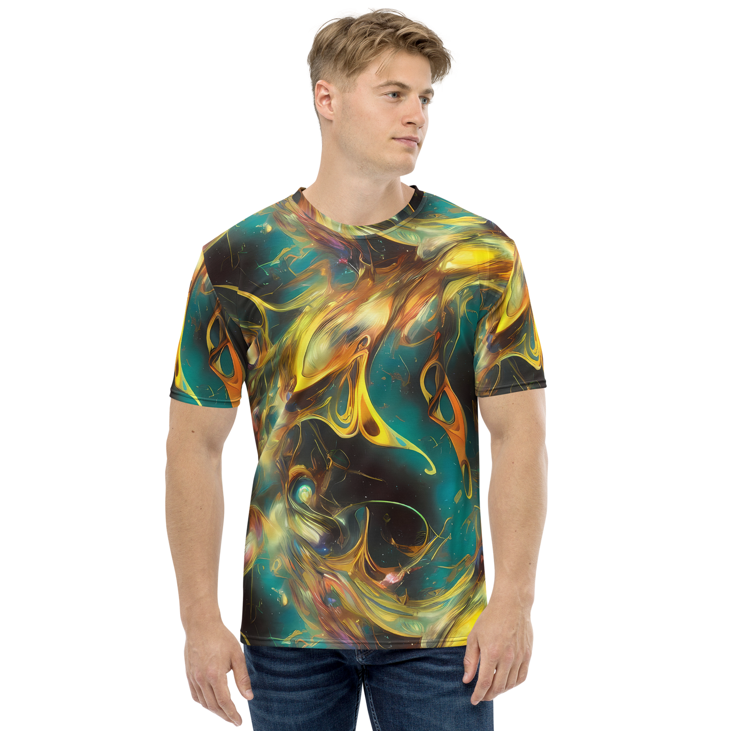 Men's Crew Neck T-Shirt - Elegant Whirl