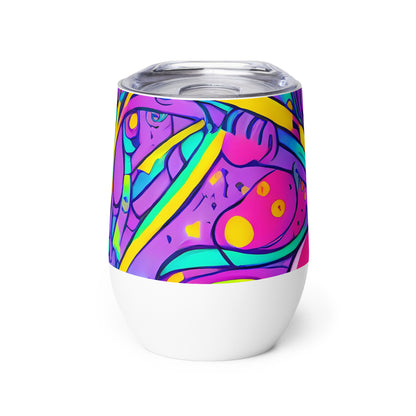 Wine Tumbler - Neon Galaxy Whirl