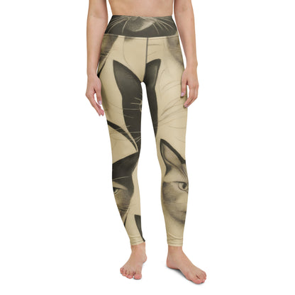 Yoga Leggings - Feline Symphony