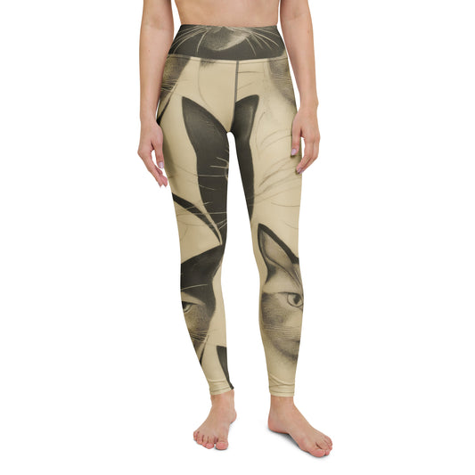 Yoga Leggings - Feline Symphony