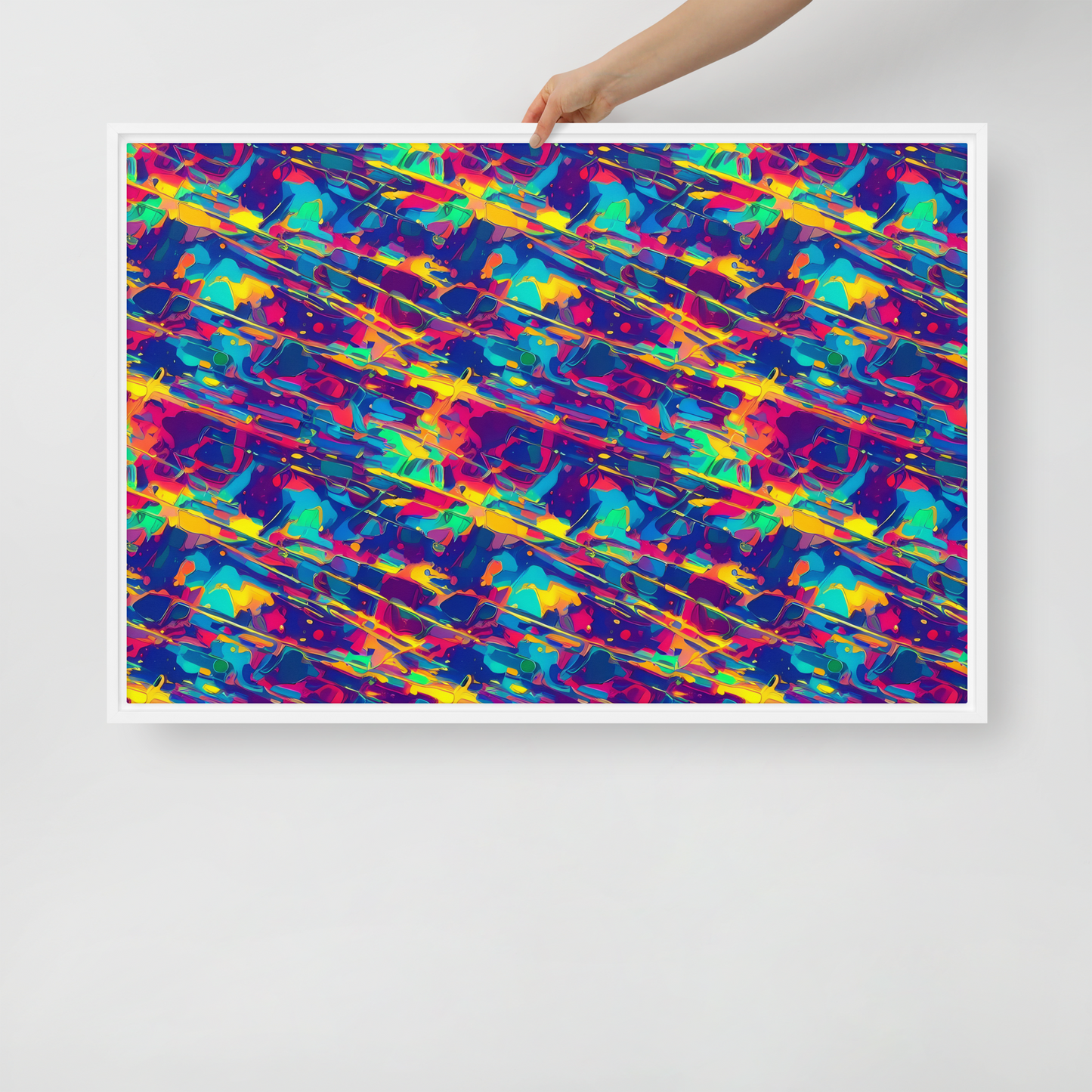 Framed Canvas - Spectrum Streaks