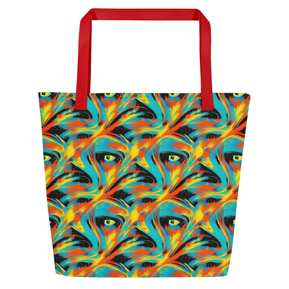 Large Tote Bag w/ Pocket - Solar Swoosh