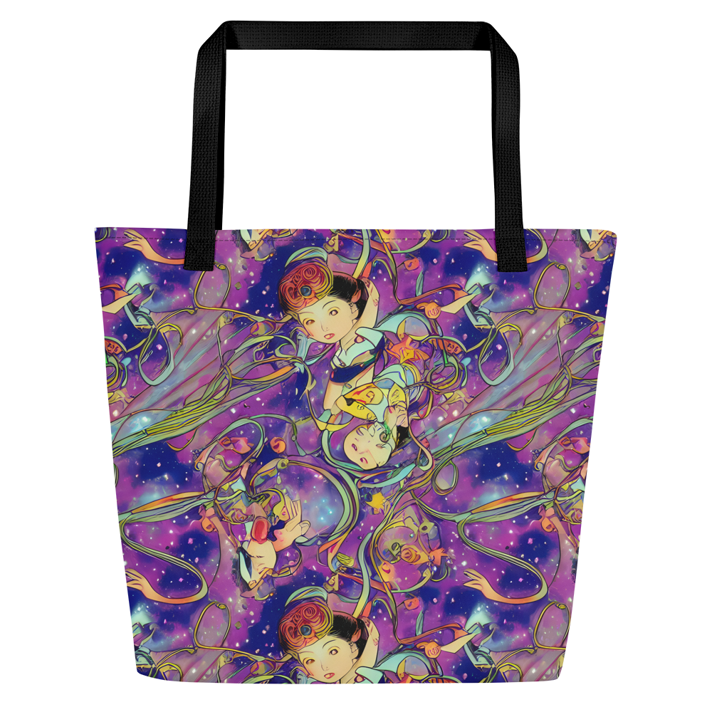 Large Tote Bag w/ Pocket - Spiral of Stardust