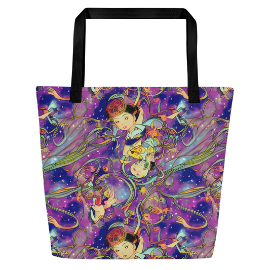 Large Tote Bag w/ Pocket - Spiral of Stardust