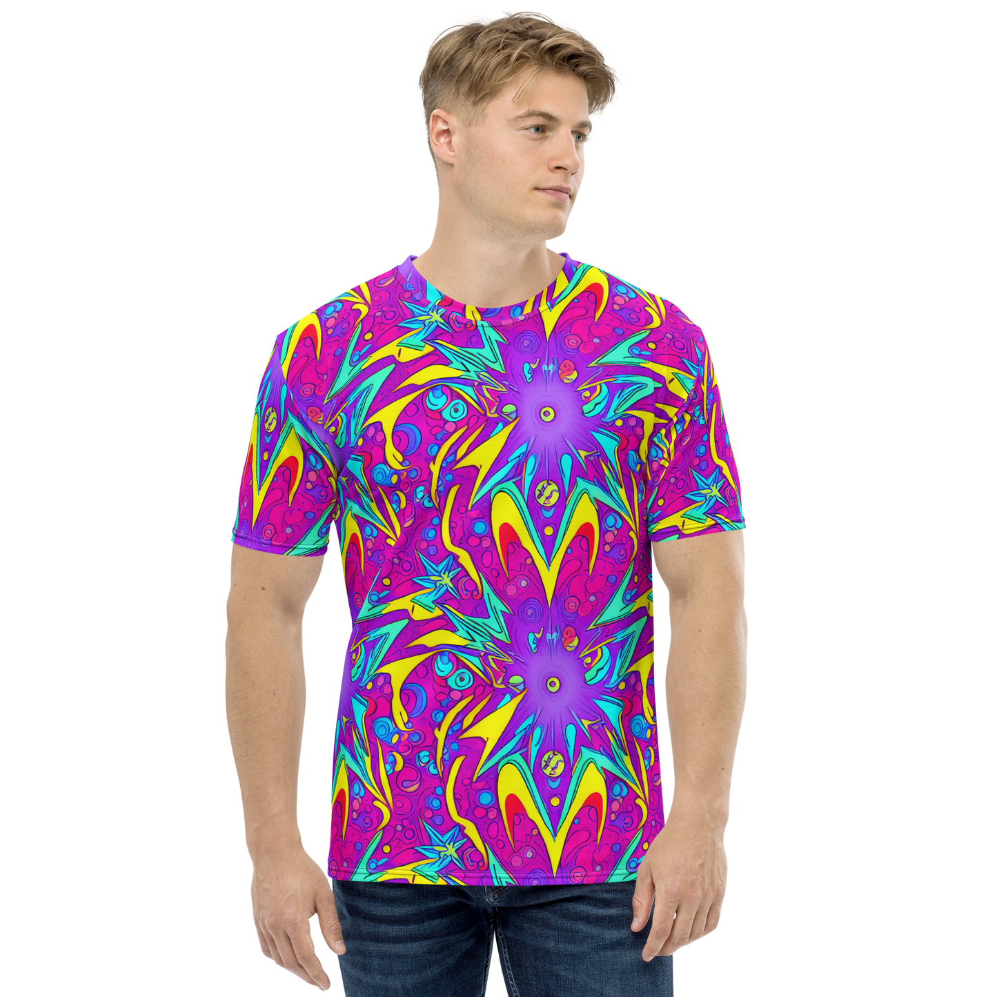 Men's Crew Neck T-Shirt - Nebula Radiance