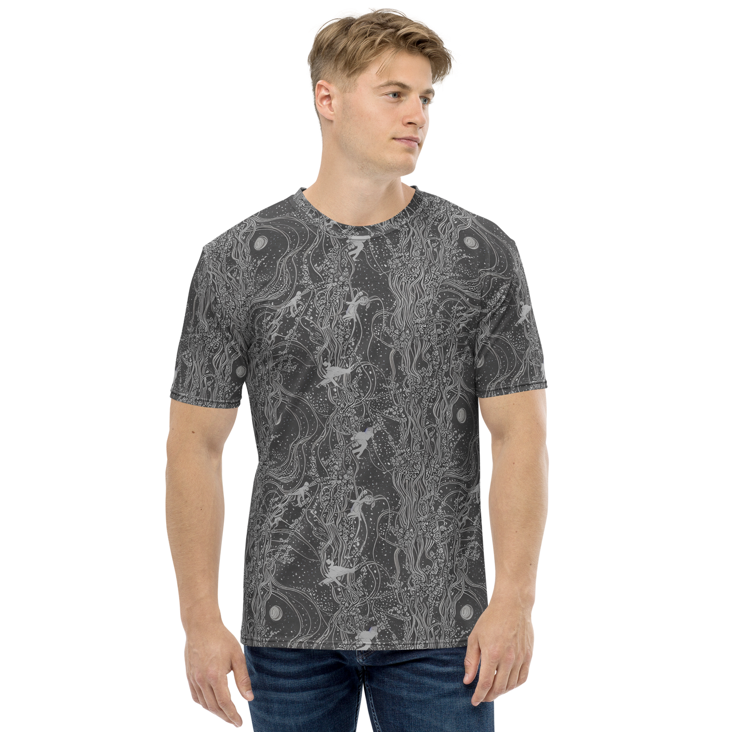 Men's Crew Neck T-Shirt - Nebula Wanderers