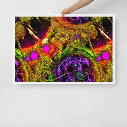 Framed Canvas - Neon Glyphworks