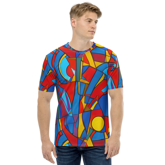 Men's Crew Neck T-Shirt - Mondrian Maze