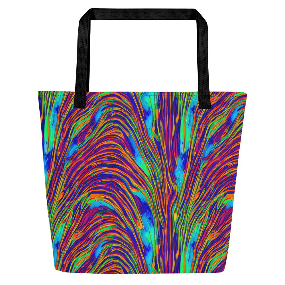 Large Tote Bag w/ Pocket - Lux Waves