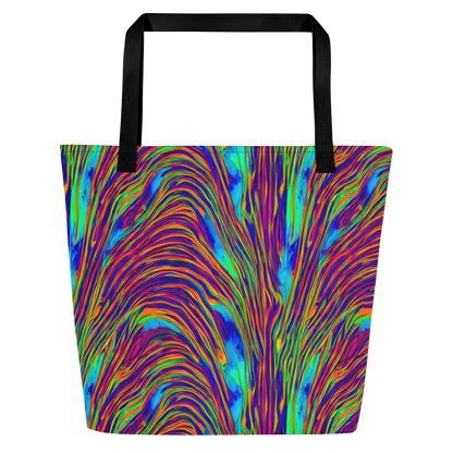 Large Tote Bag w/ Pocket - Lux Waves