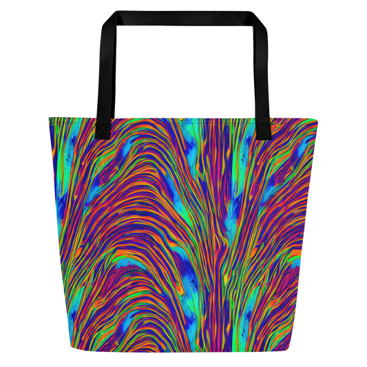 Large Tote Bag w/ Pocket - Lux Waves