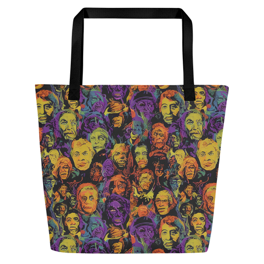 Large Tote Bag w/ Pocket - Kaleidoscopic Spirits