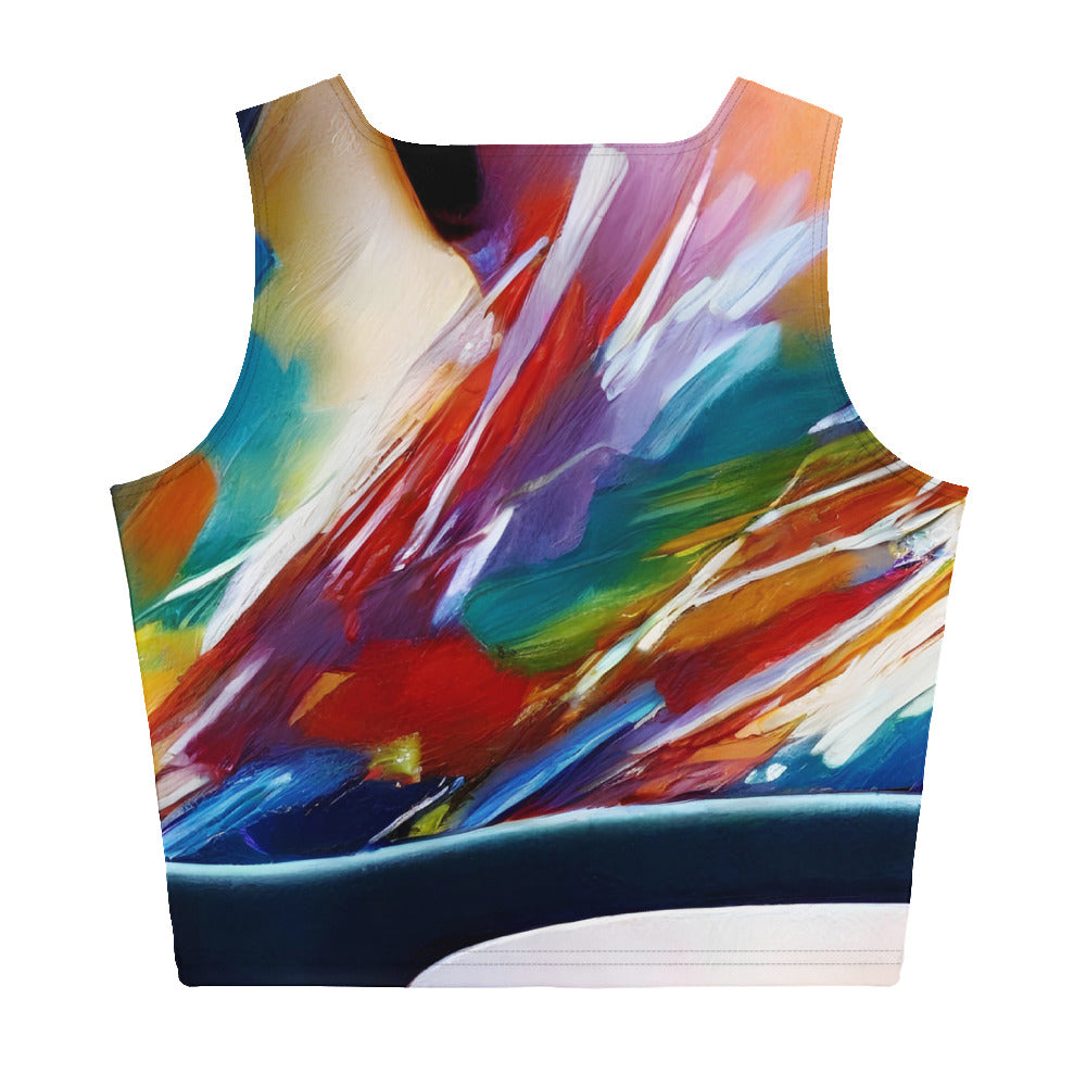 Crop Top - Brushstroke Symphony