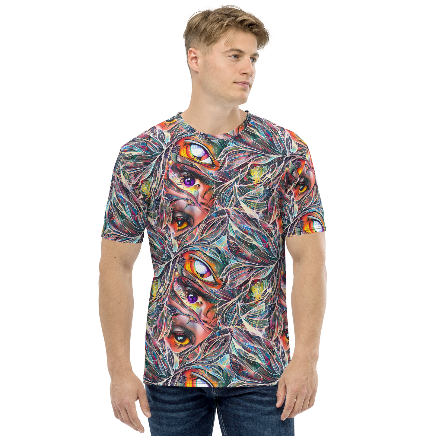 Men's Crew Neck T-Shirt - Prismatic Reverie
