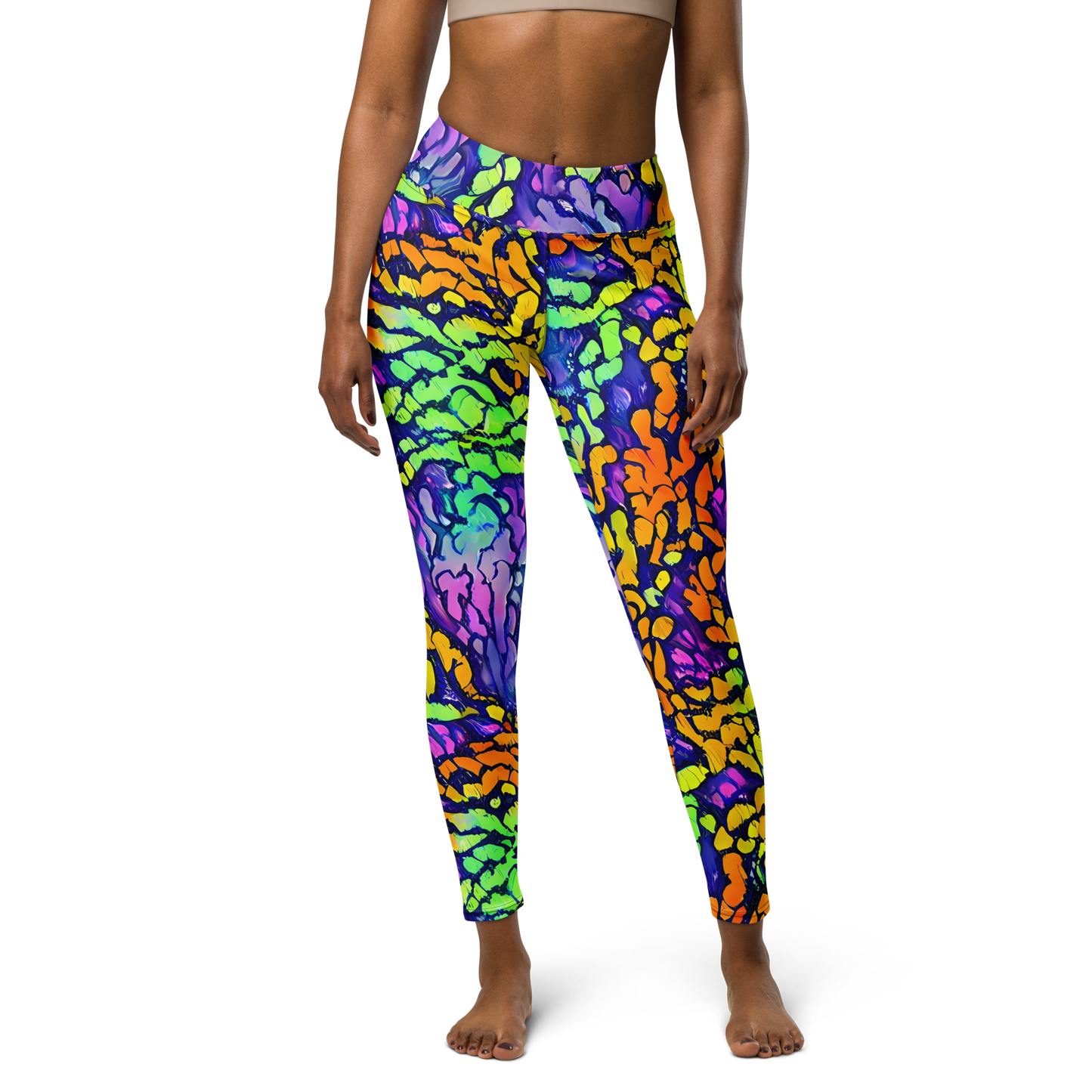 Yoga Leggings - Surreal Waveforms