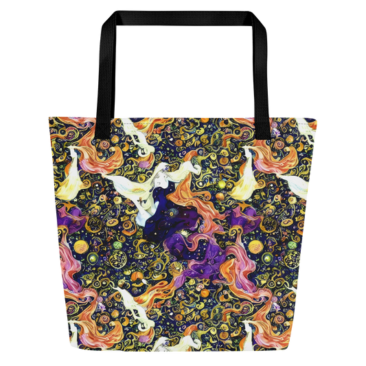 Large Tote Bag w/ Pocket - Ethereal Waltz