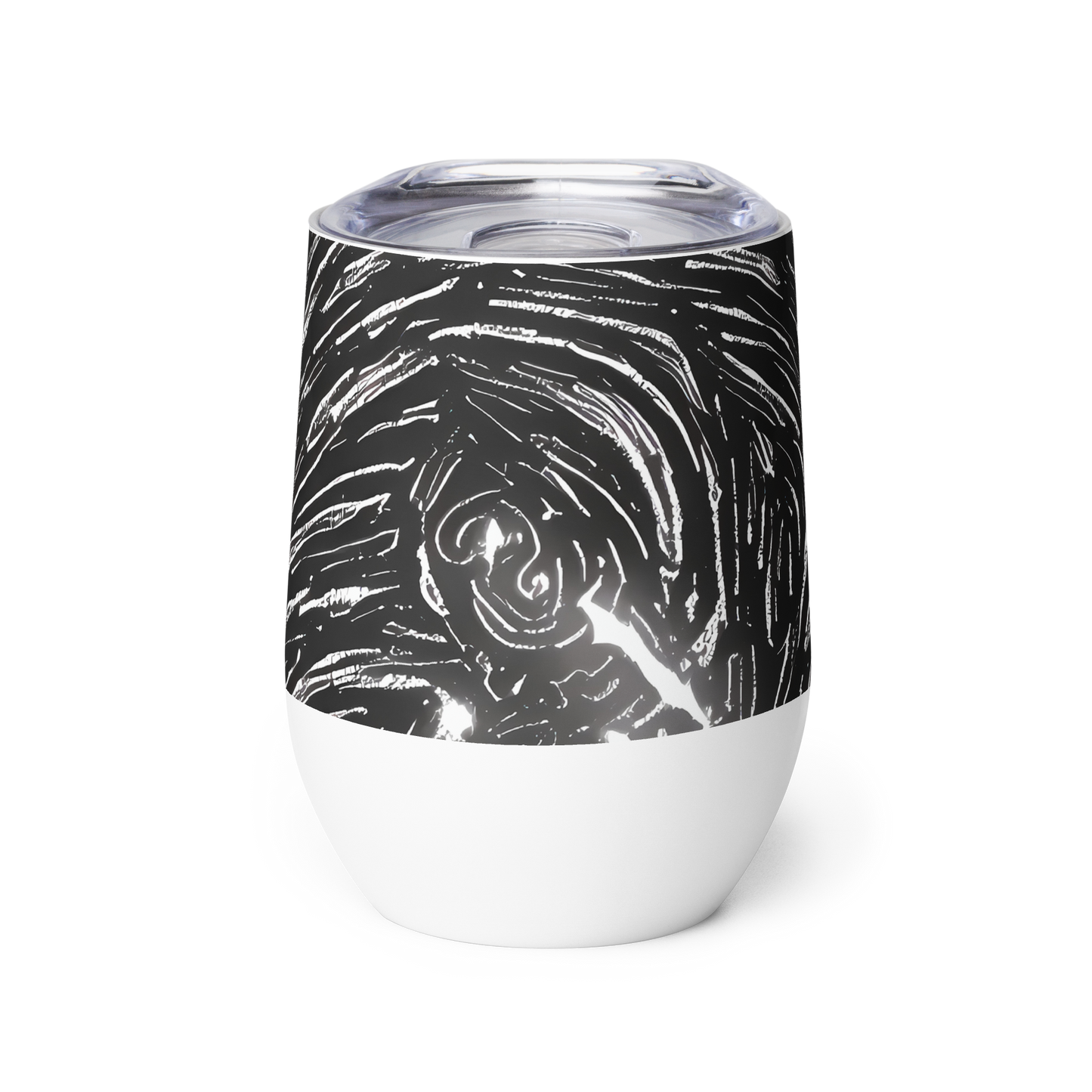 Wine Tumbler - Silver Swirl