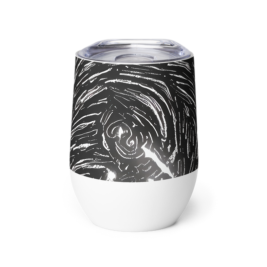 Wine Tumbler - Silver Swirl