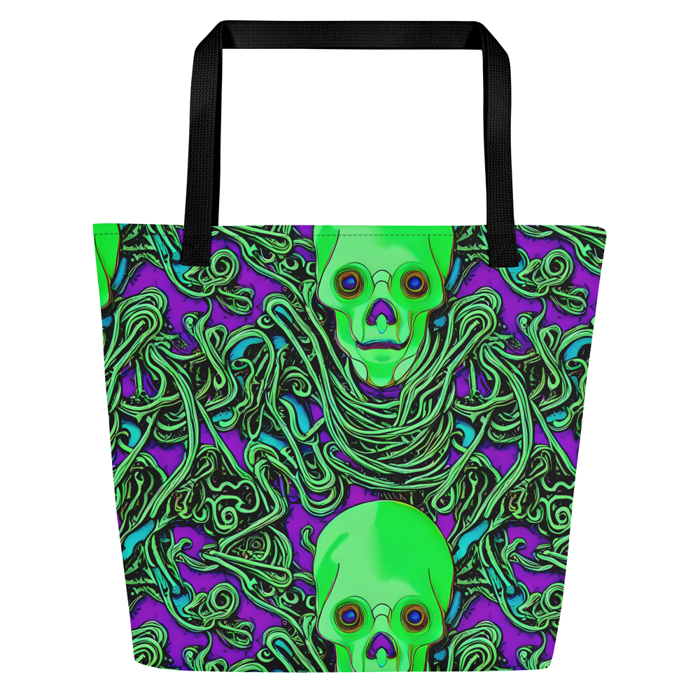 Large Tote Bag w/ Pocket - Ghostly Labyrinth