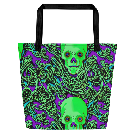 Large Tote Bag w/ Pocket - Ghostly Labyrinth