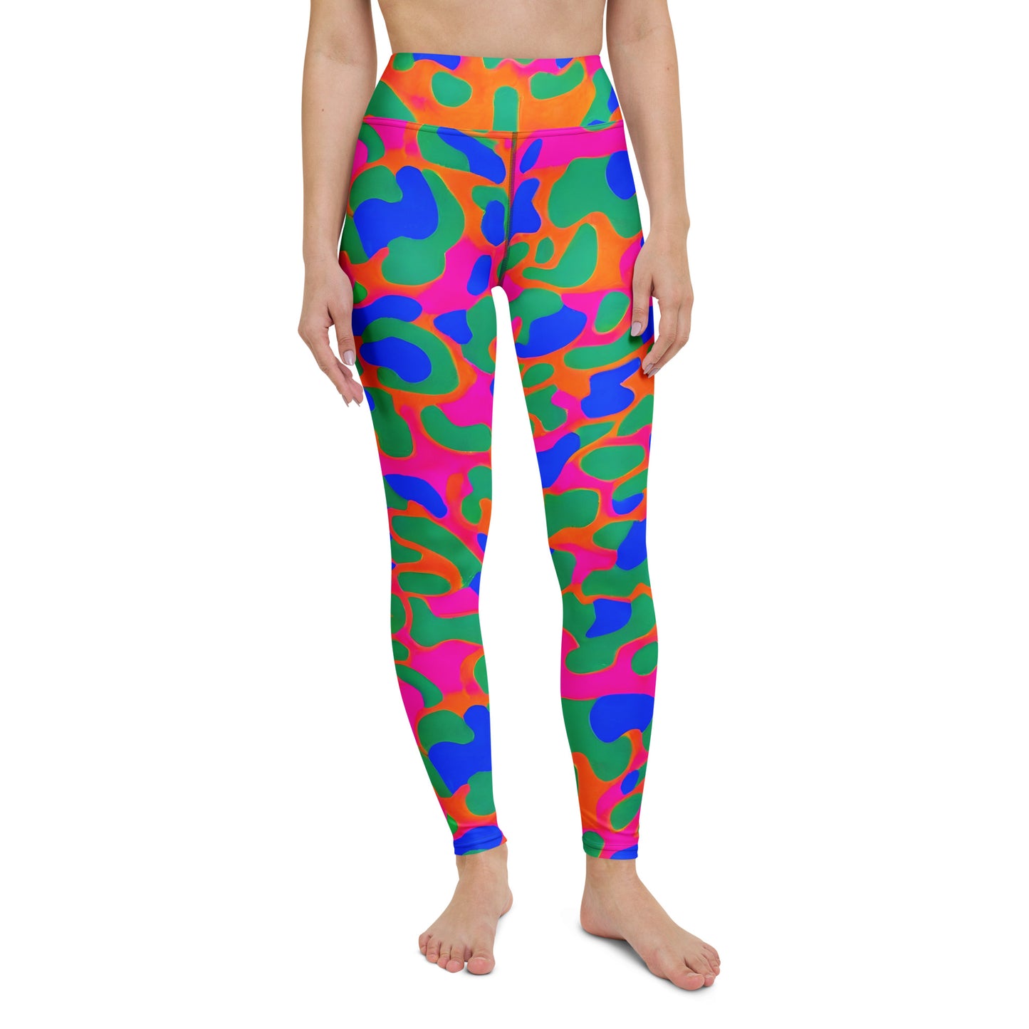 Yoga Leggings - Fluorescent Camouflage